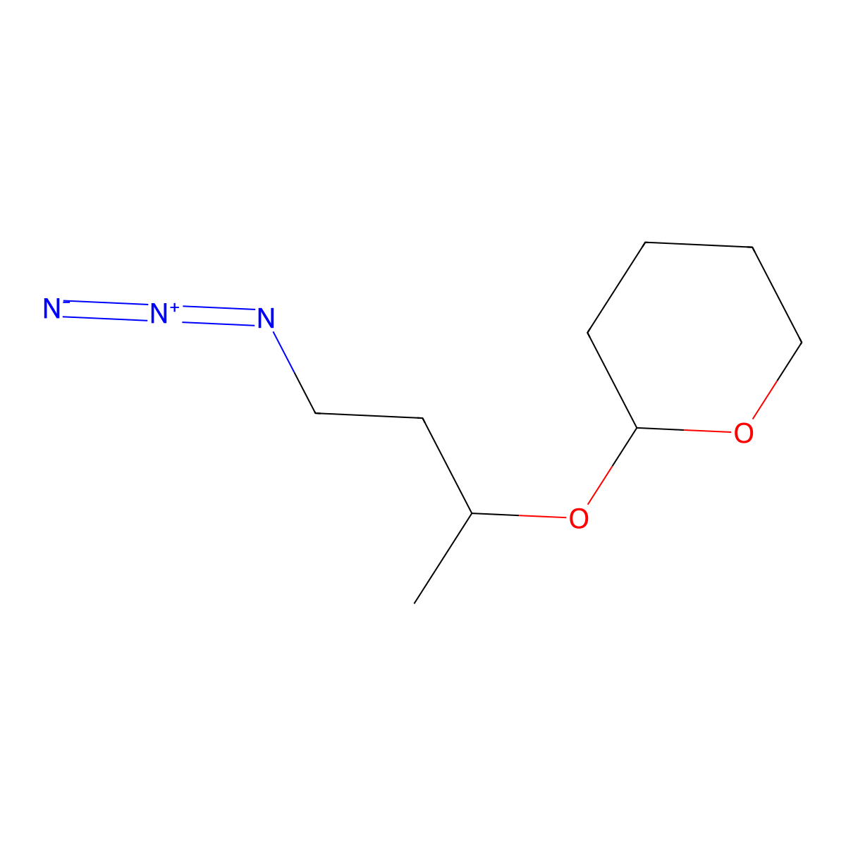 2-{[(2S)-4-azidobutan-2-yl]oxy}oxane molecular structure, CAS 1807919-90-9