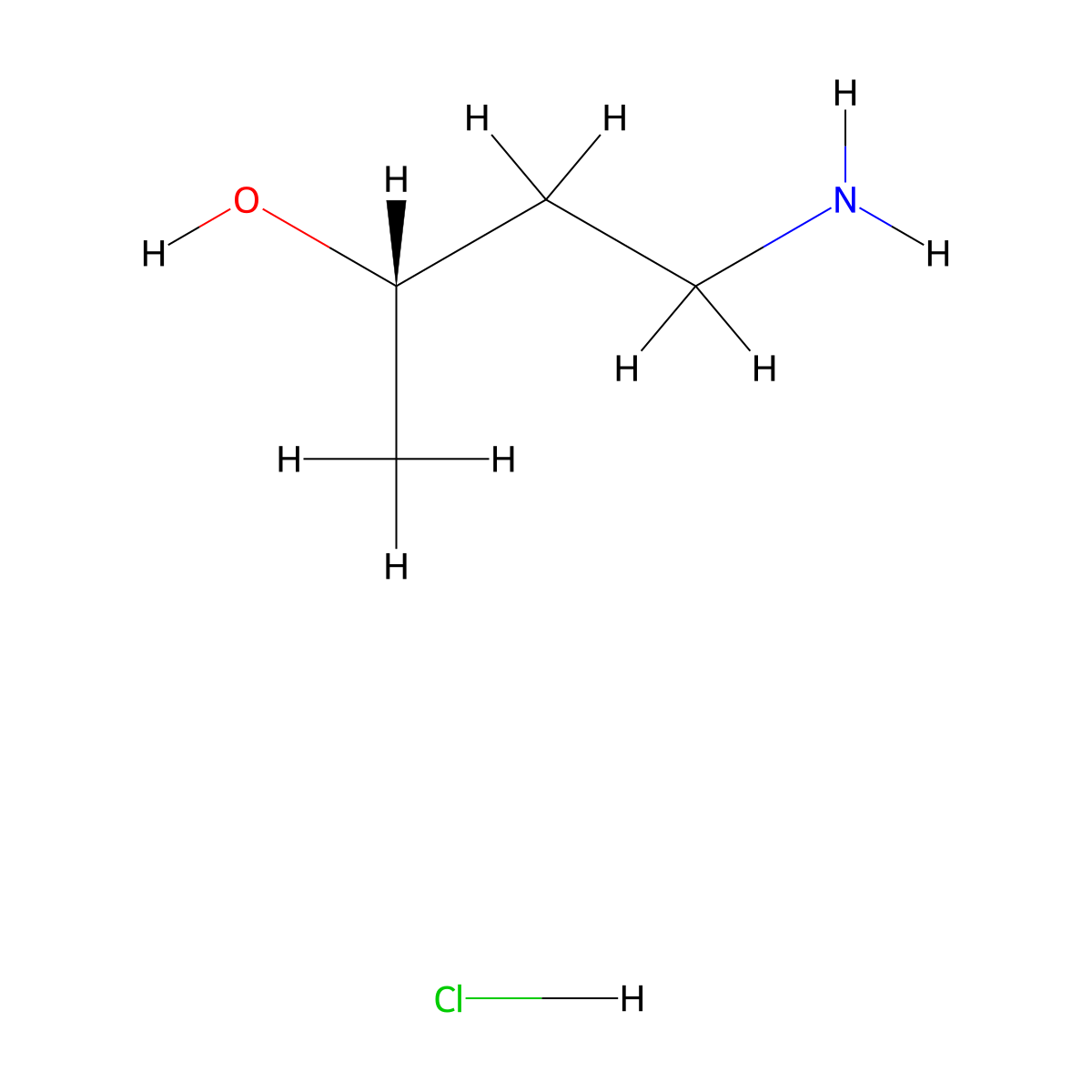 (2S)-4-aminobutan-2-ol hydrochloride molecular structure, CAS 1807920-03-1