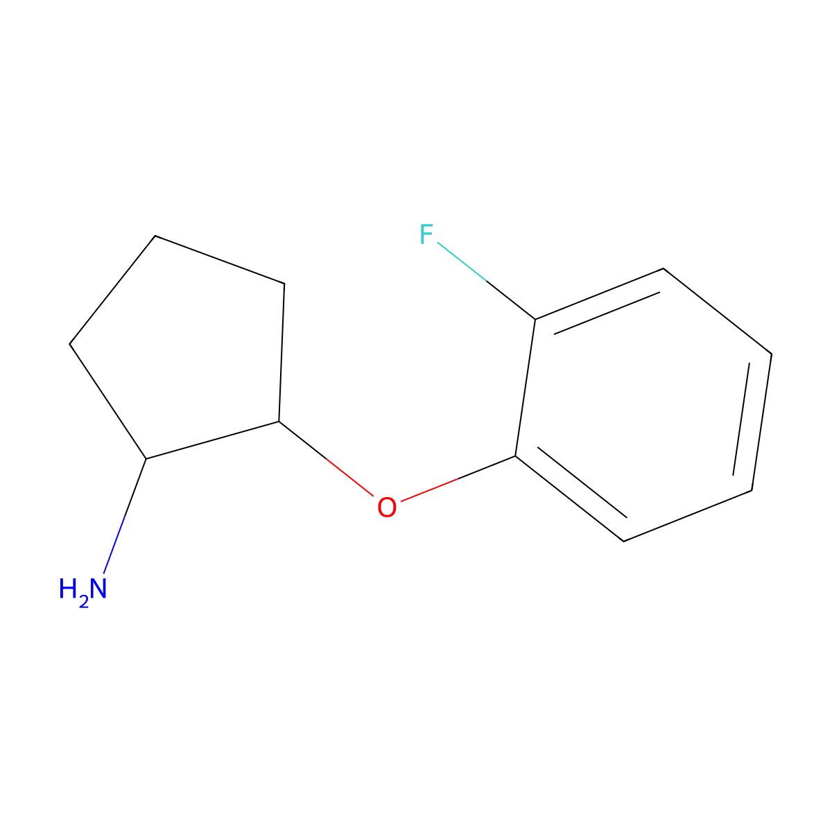 (1R,2S)-2-(2-Fluorophenoxy)cyclopentan-1-amine molecular structure, CAS 1807920-04-2