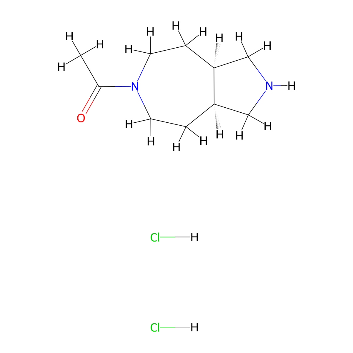 1-[(3Ar,8as)-decahydropyrrolo[3,4-d]azepin-6-yl]ethan-1-one dihydrochloride molecular structure, CAS 1807920-10-0
