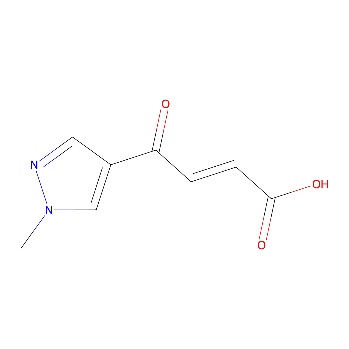 4-(1-methyl-1H-pyrazol-4-yl)-4-oxobut-2-enoic acid molecular structure, CAS 1807920-17-7