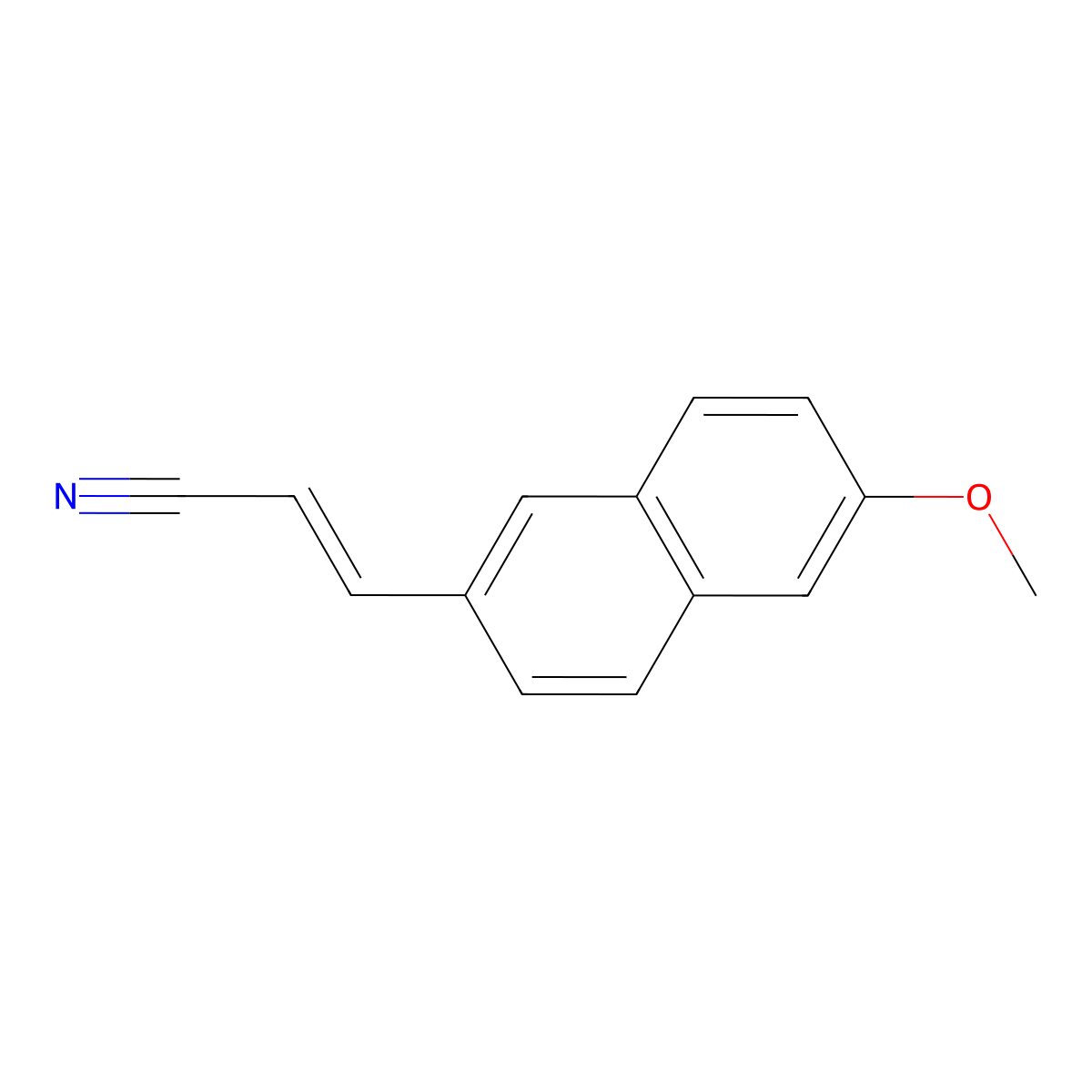 3-(6-Methoxynaphthalen-2-yl)prop-2-enenitrile molecular structure, CAS 1807920-95-1