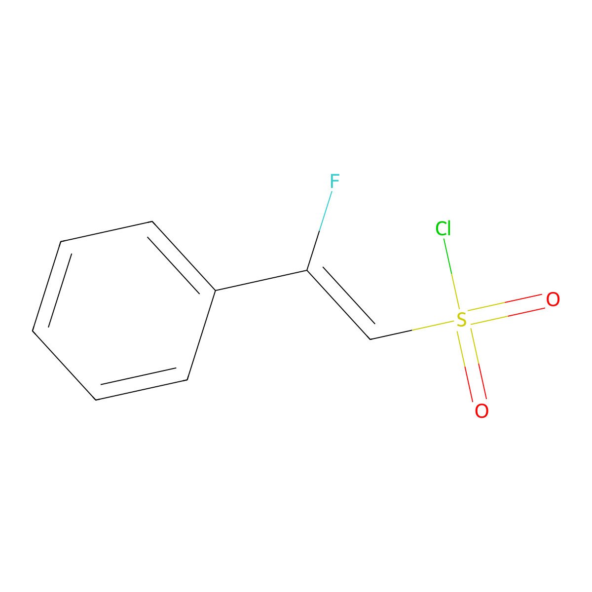 2-Fluoro-2-phenylethene-1-sulfonyl chloride molecular structure, CAS 1807921-03-4