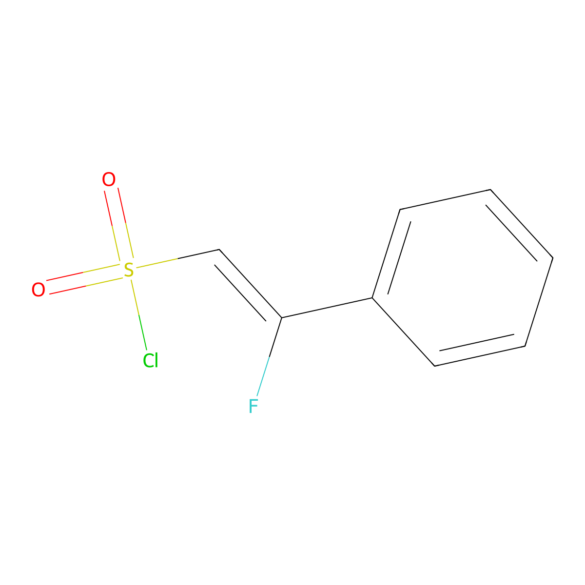 2-Fluoro-2-phenylethene-1-sulfonyl chloride molecular structure, CAS 1807921-03-4