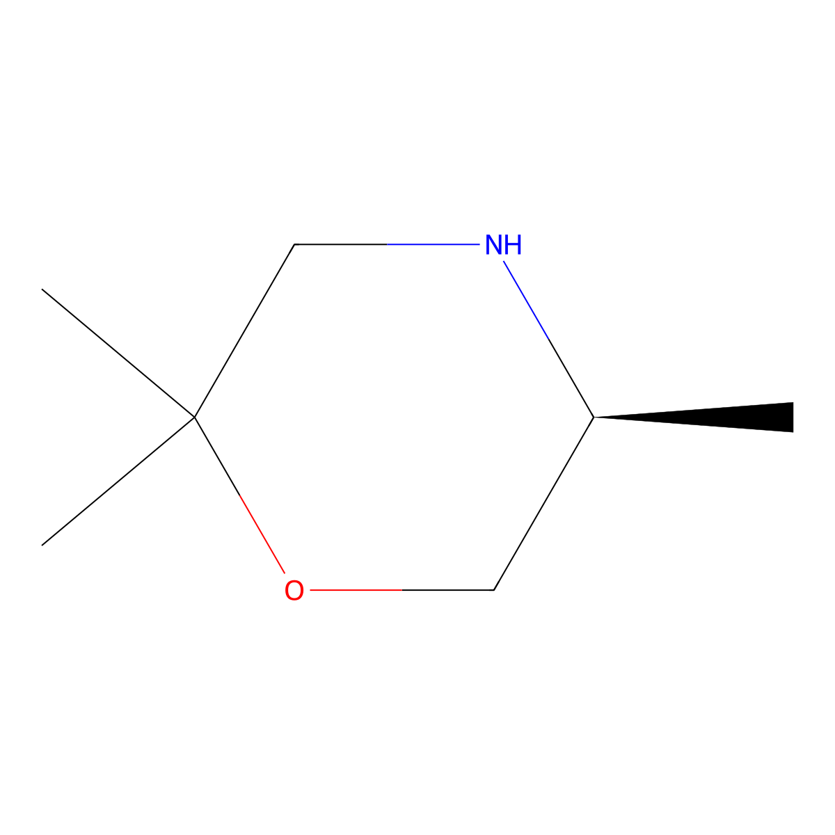 (5S)-2,2,5-trimethylmorpholine molecular structure, CAS 1807921-06-7