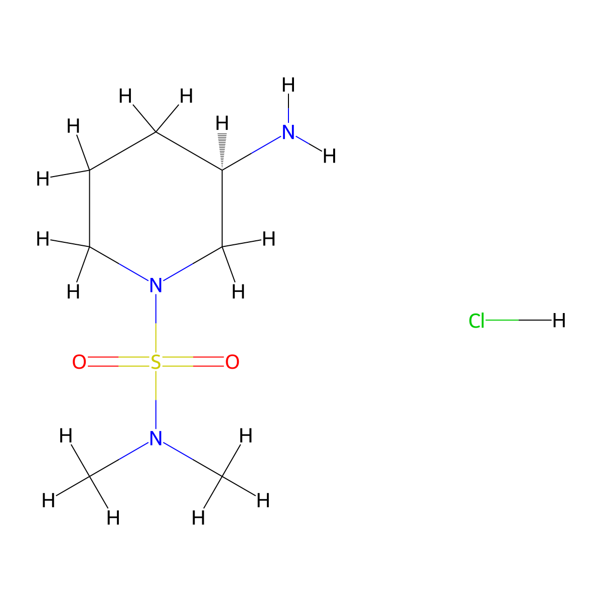 (3R)-3-amino-N,N-dimethylpiperidine-1-sulfonamide hydrochloride molecular structure, CAS 1807921-11-4