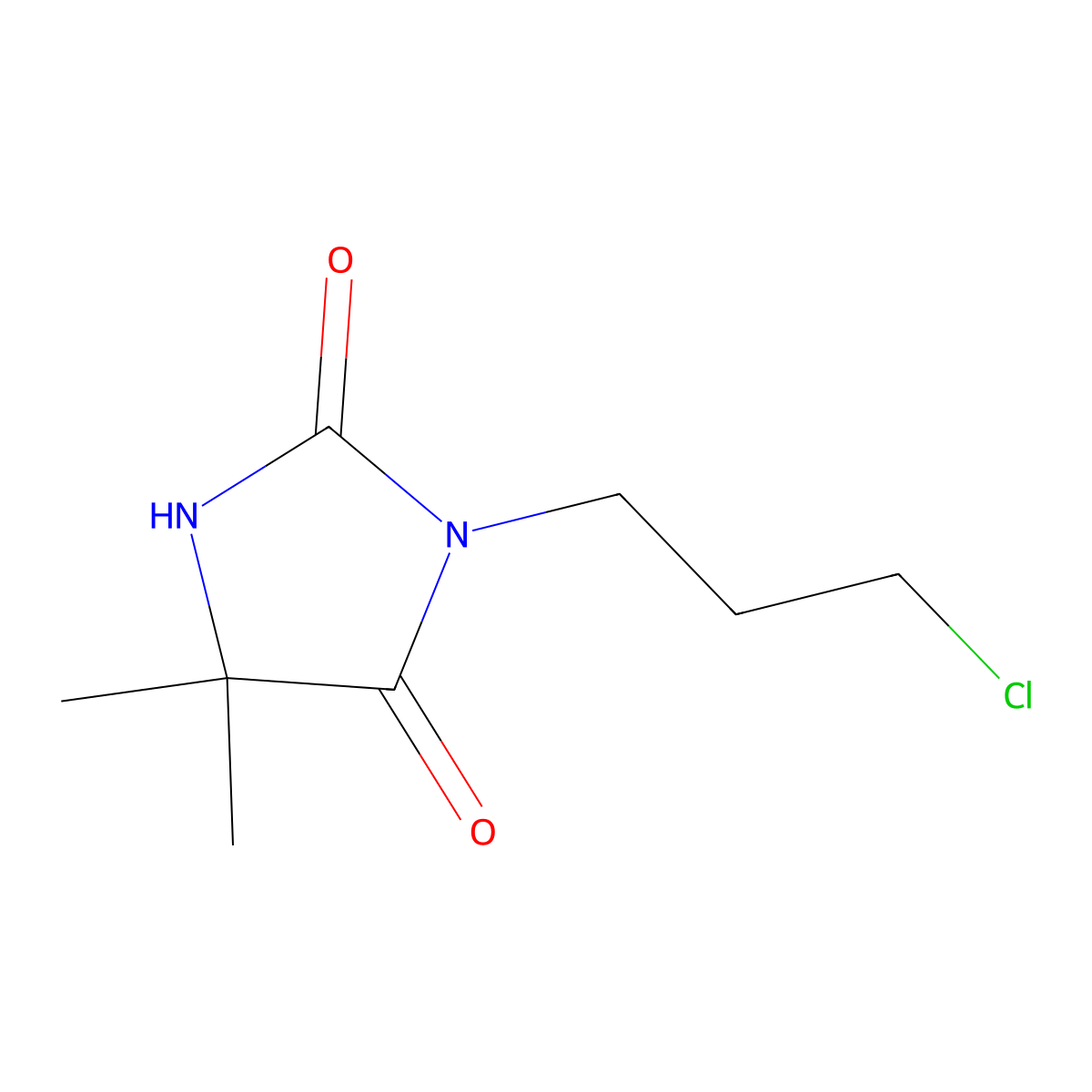 3-(3-Chloropropyl)-5,5-dimethyl-2,4-imidazolidinedione molecular structure, CAS 180793-18-4
