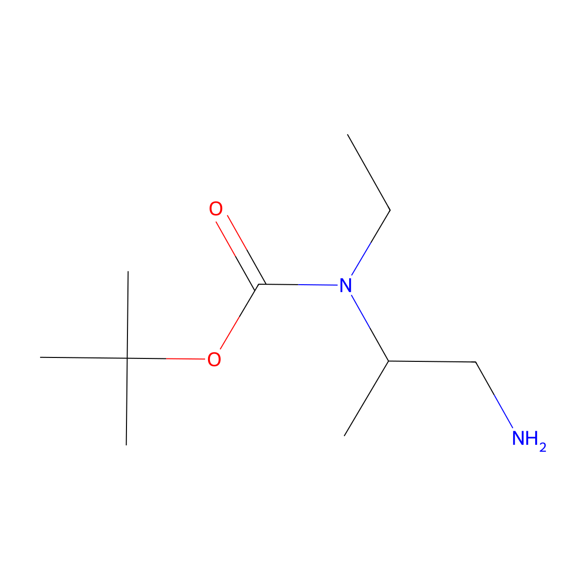 tert-butyl N-[(2S)-1-aminopropan-2-yl]-N-ethylcarbamate molecular structure, CAS 1807933-85-2