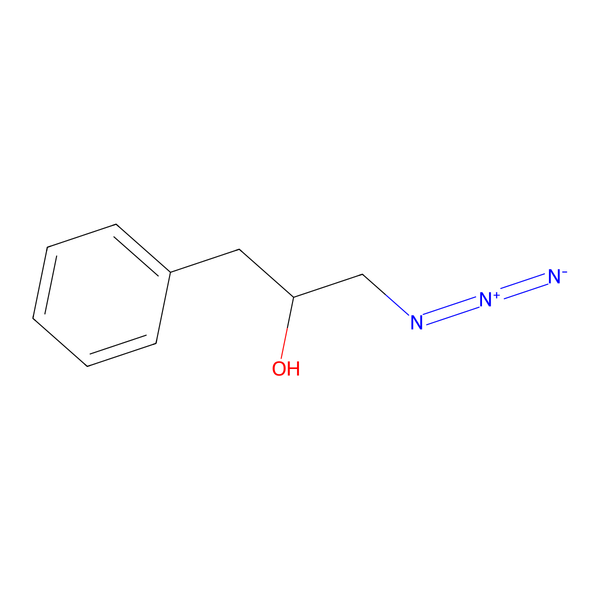 (2S)-1-azido-3-phenylpropan-2-ol molecular structure, CAS 1807933-96-5