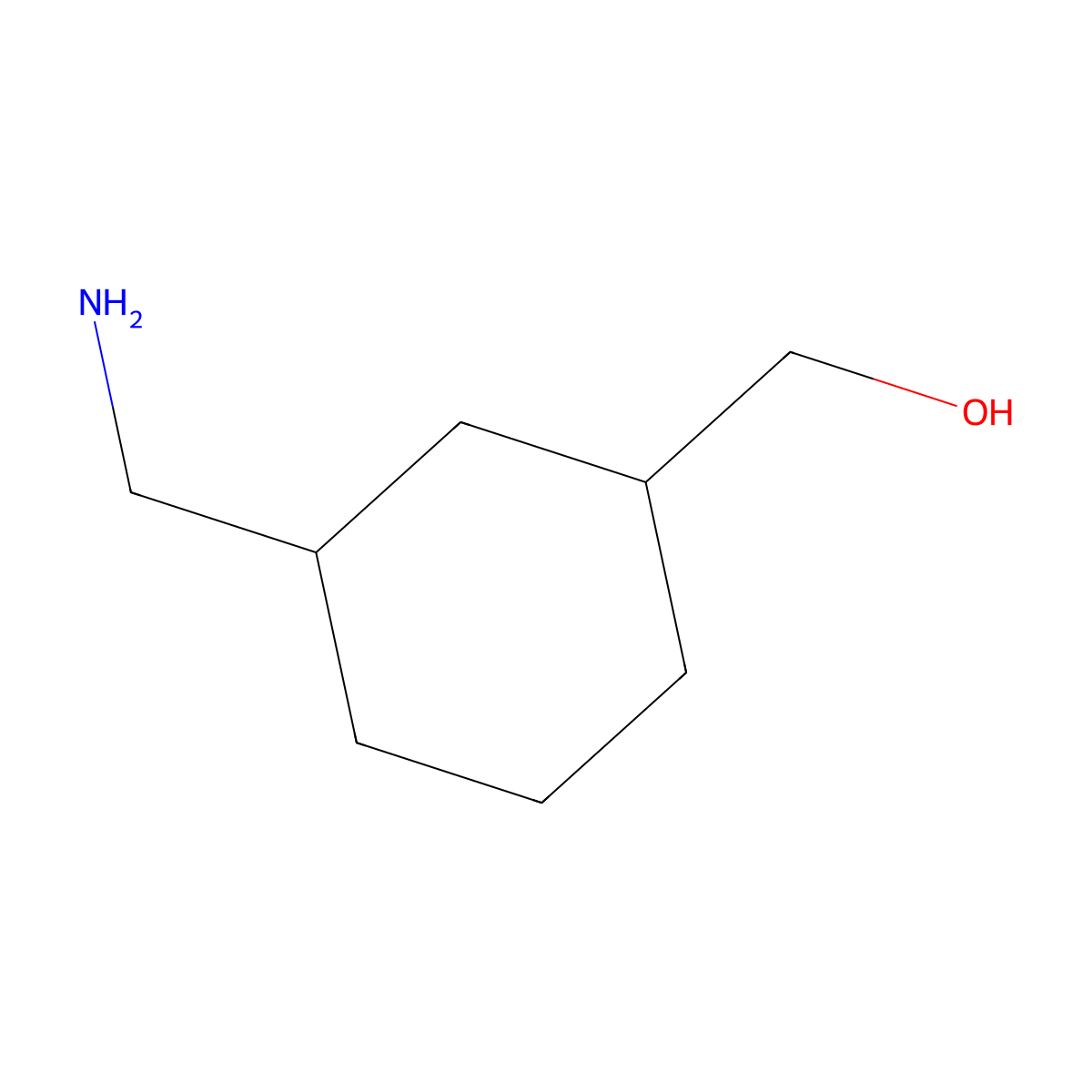 rac-[(1R,3S)-3-(aminomethyl)cyclohexyl]methanol molecular structure, CAS 1807937-21-8