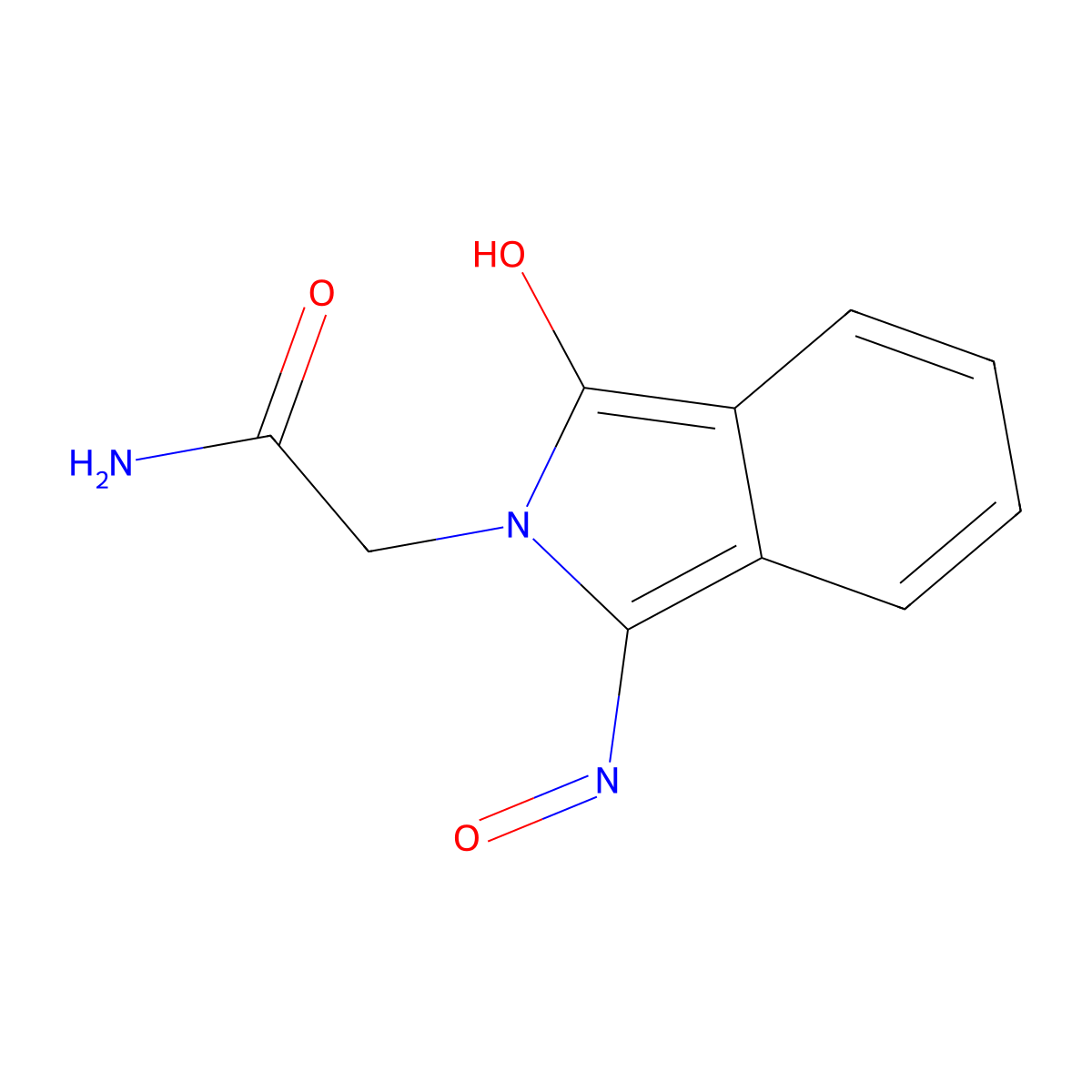2-[1-(hydroxyimino)-3-oxo-2,3-dihydro-1H-isoindol-2-yl]acetamide molecular structure, CAS 1807937-77-4