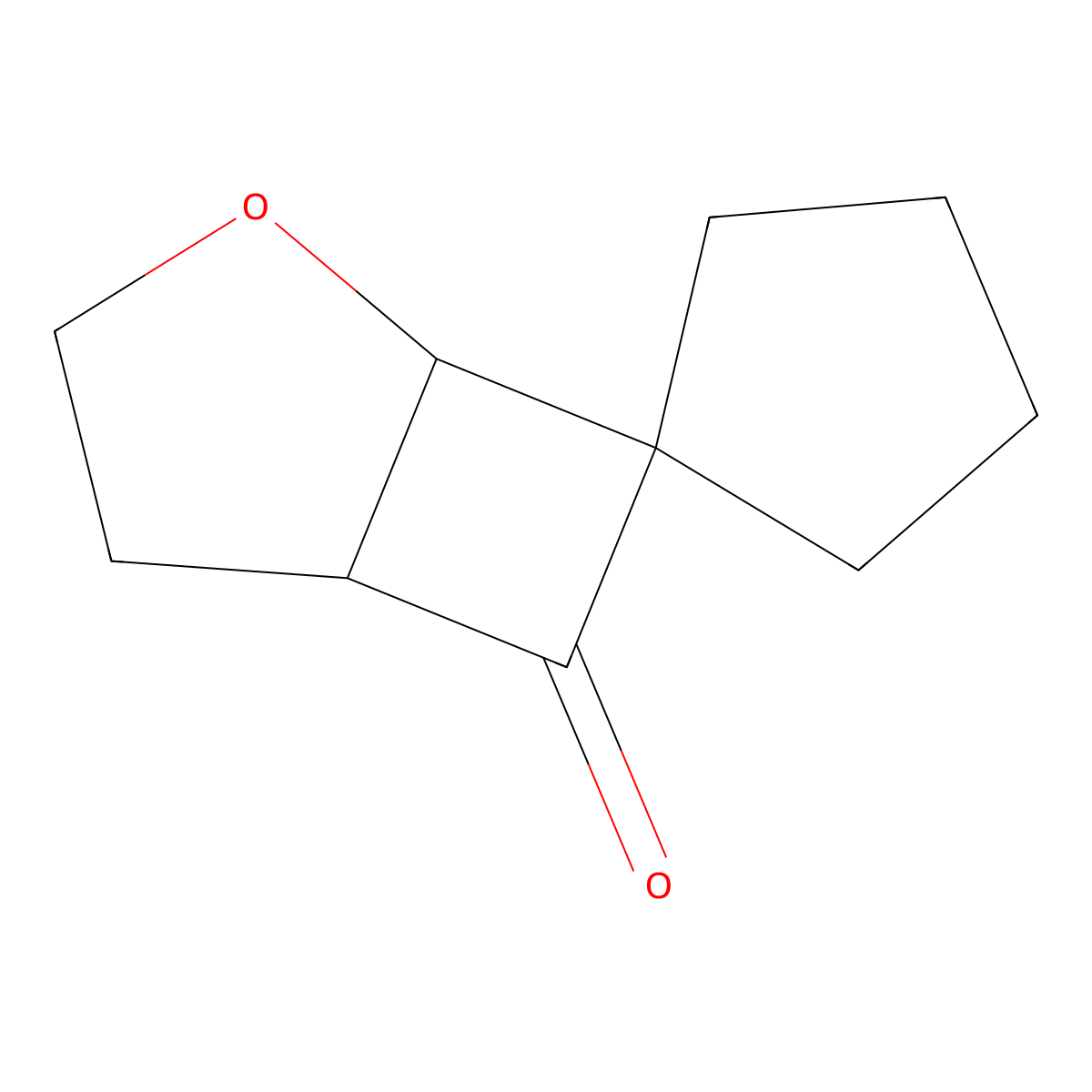 rac-(1R,5S)-4-oxaspiro(bicyclo(3.2.0)heptane-6,1'-cyclopentane)-7-one molecular structure, CAS 1807938-13-1