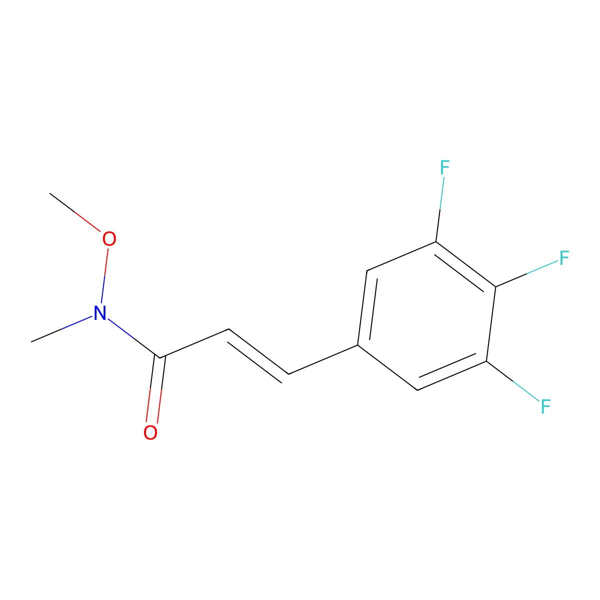 N-methoxy-N-methyl-3-(3,4,5-trifluorophenyl)prop-2-enamide molecular structure, CAS 1807938-22-2