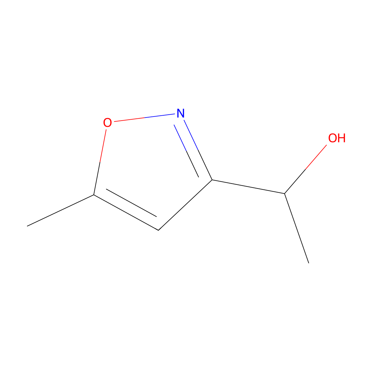 (1R)-1-(5-methyl-1,2-oxazol-3-yl)ethan-1-ol molecular structure, CAS 1807938-25-5