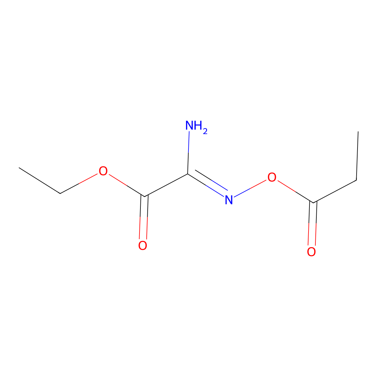 (1-Amino-2-ethoxy-2-oxoethylidene)amino propanoate molecular structure, CAS 1807938-29-9