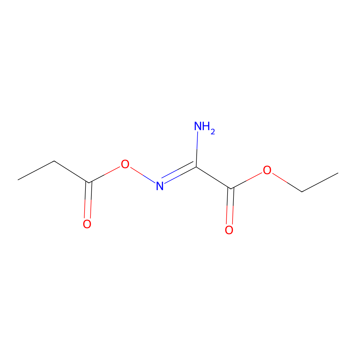 (1-Amino-2-ethoxy-2-oxoethylidene)amino propanoate molecular structure, CAS 1807938-29-9