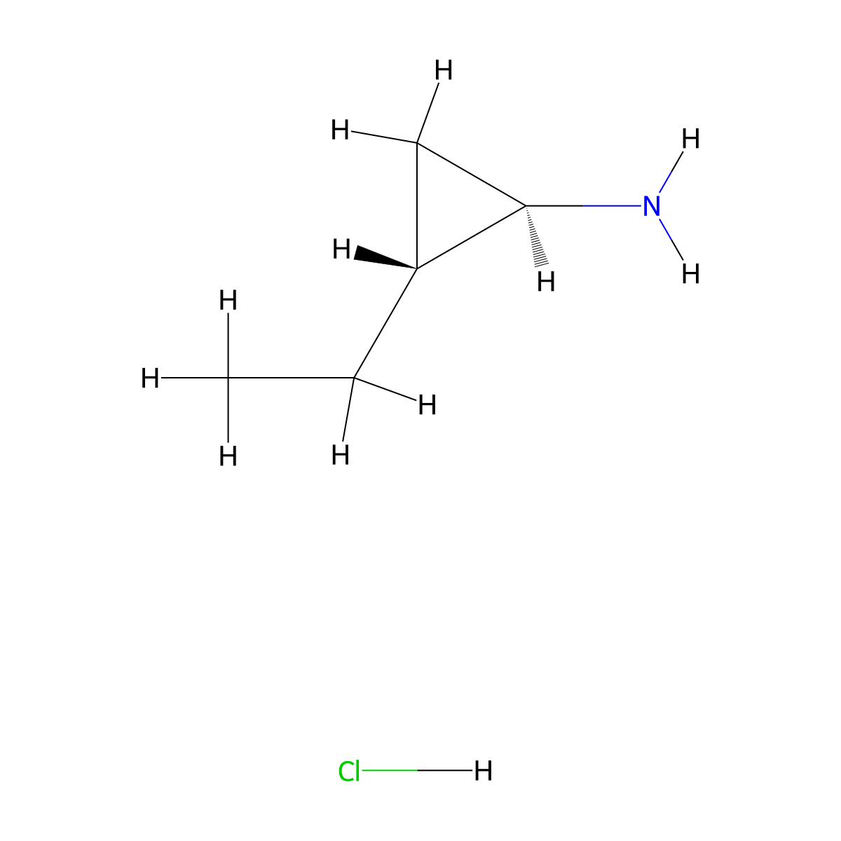 trans-2-Ethyl-cyclopropylamine hydrochloride molecular structure, CAS 1807938-31-3