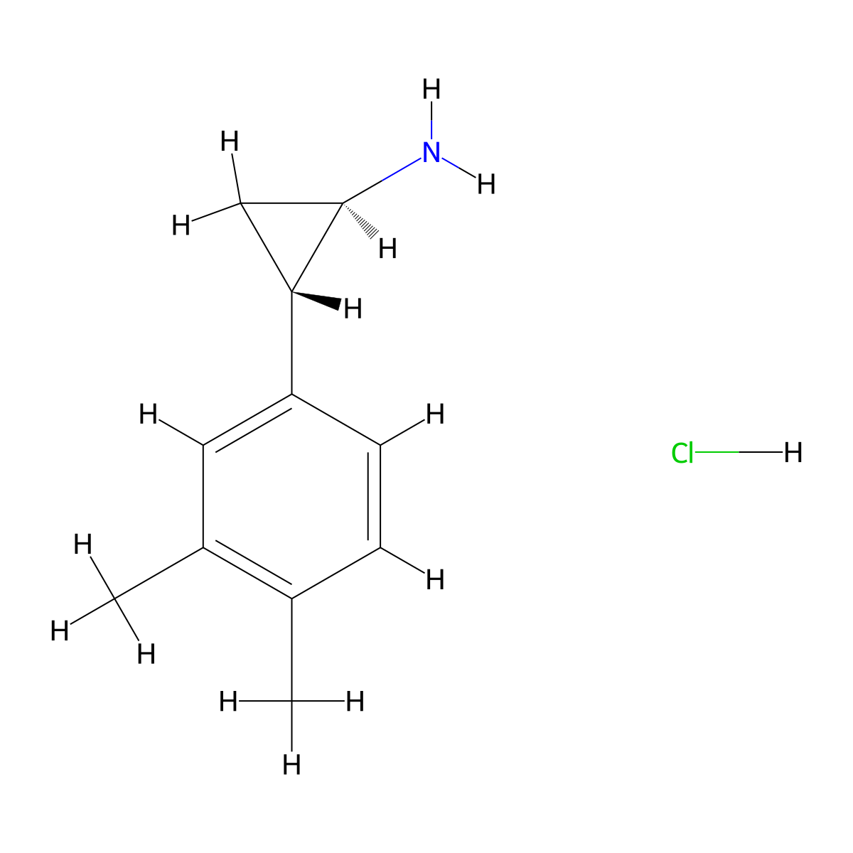 (1R,2S)-2-(3,4-Dimethylphenyl)cyclopropan-1-amine;hydrochloride molecular structure, CAS 1807938-40-4