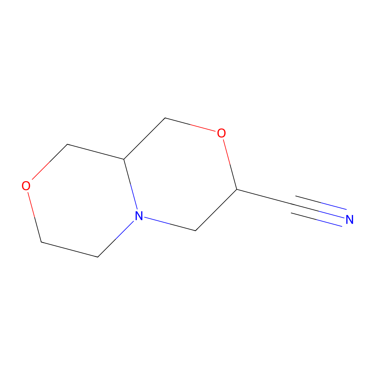 (3R,9aS)-hexahydro-1H-[1,4]oxazino[3,4-c]morpholine-3-carbonitrile molecular structure, CAS 1807938-59-5