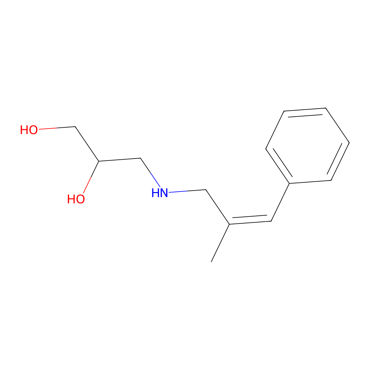 3-[(2-Methyl-3-phenylprop-2-en-1-yl)amino]propane-1,2-diol molecular structure, CAS 1807938-64-2