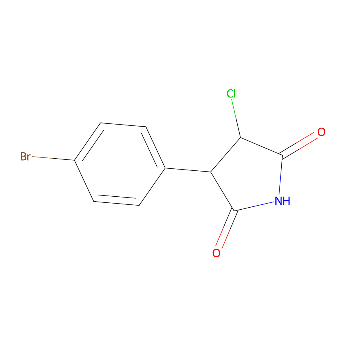 rac-(3R,4S)-3-(4-bromophenyl)-4-chloropyrrolidine-2,5-dione molecular structure, CAS 1807938-88-0
