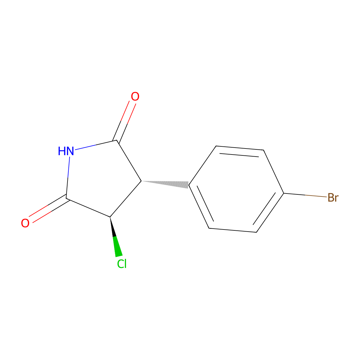 rac-(3R,4S)-3-(4-bromophenyl)-4-chloropyrrolidine-2,5-dione molecular structure, CAS 1807938-88-0