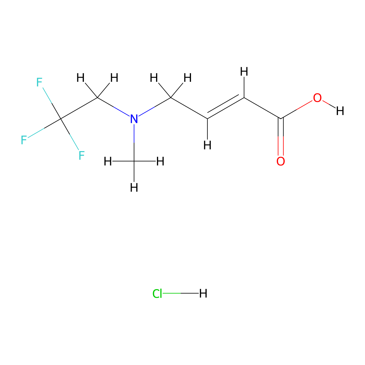 (2E)-4-(methyl(2,2,2-trifluoroethyl)amino)but-2-enoic acid hydrochloride molecular structure, CAS 1807938-93-7
