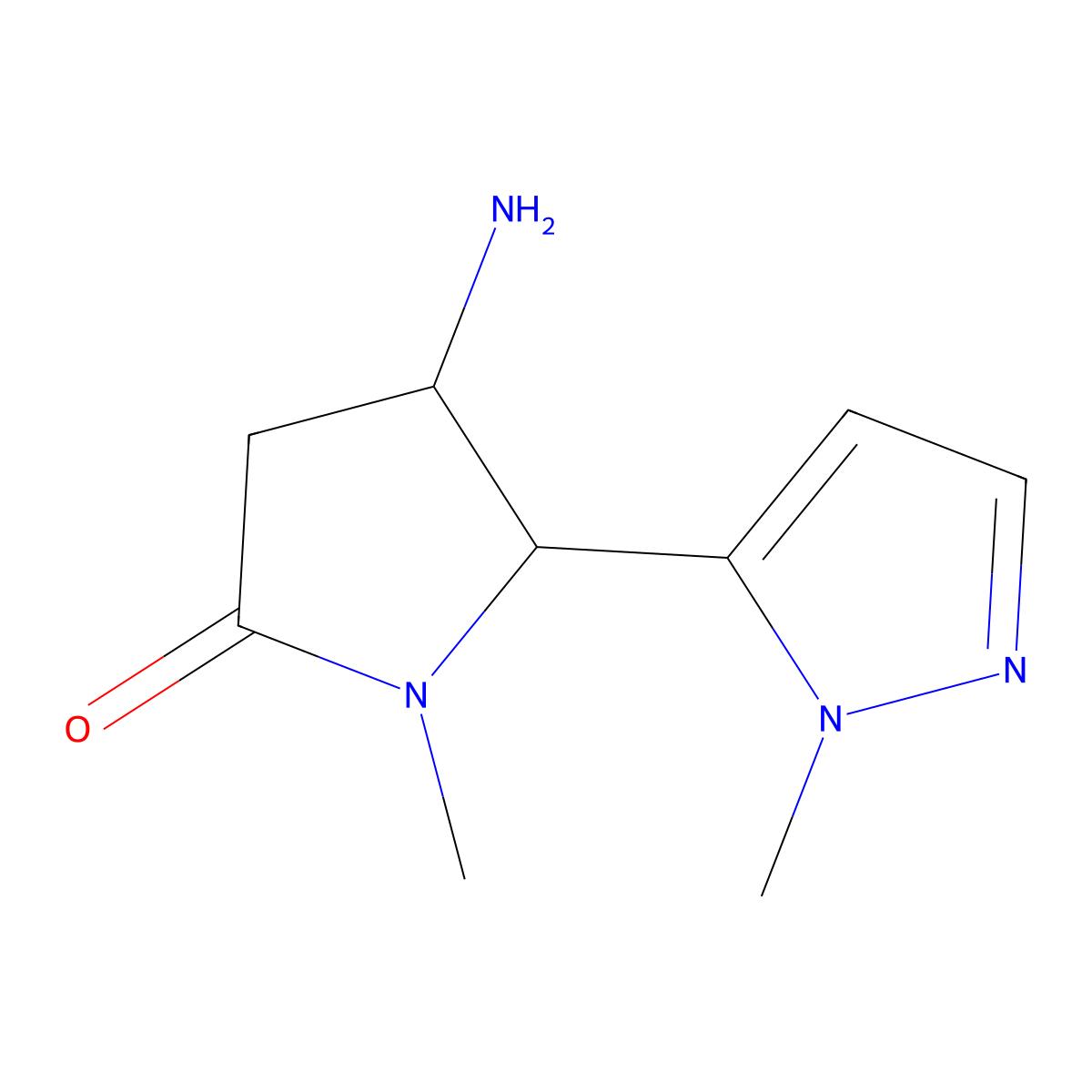 Rac-(4R,5R)-4-amino-1-methyl-5-(1-methyl-1H-pyrazol-5-yl)pyrrolidin-2-one molecular structure, CAS 1807938-98-2