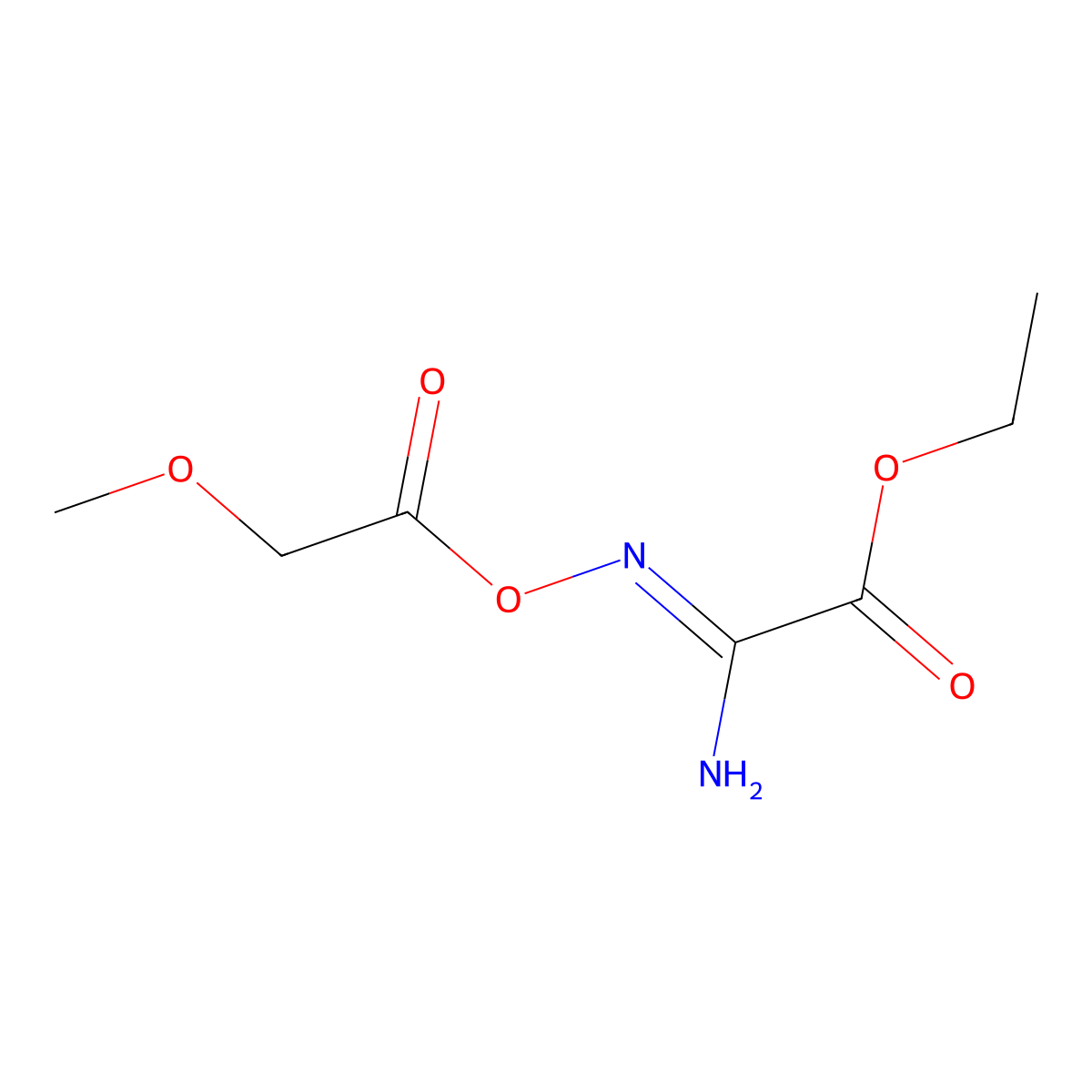 N'-(1-amino-2-ethoxy-2-oxoethylidene)amino 2-methoxyacetate molecular structure, CAS 1807939-07-6