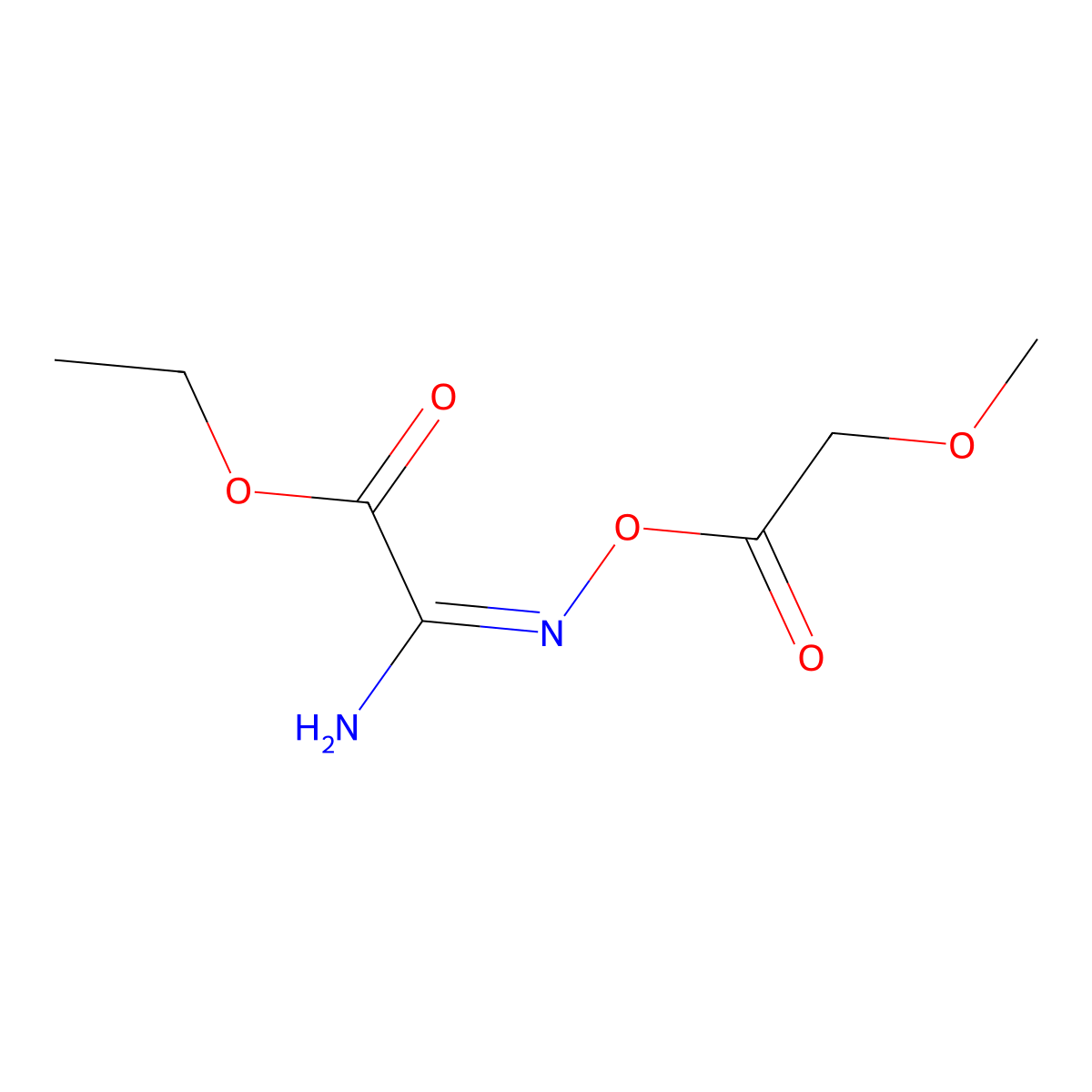 N'-(1-amino-2-ethoxy-2-oxoethylidene)amino 2-methoxyacetate molecular structure, CAS 1807939-07-6
