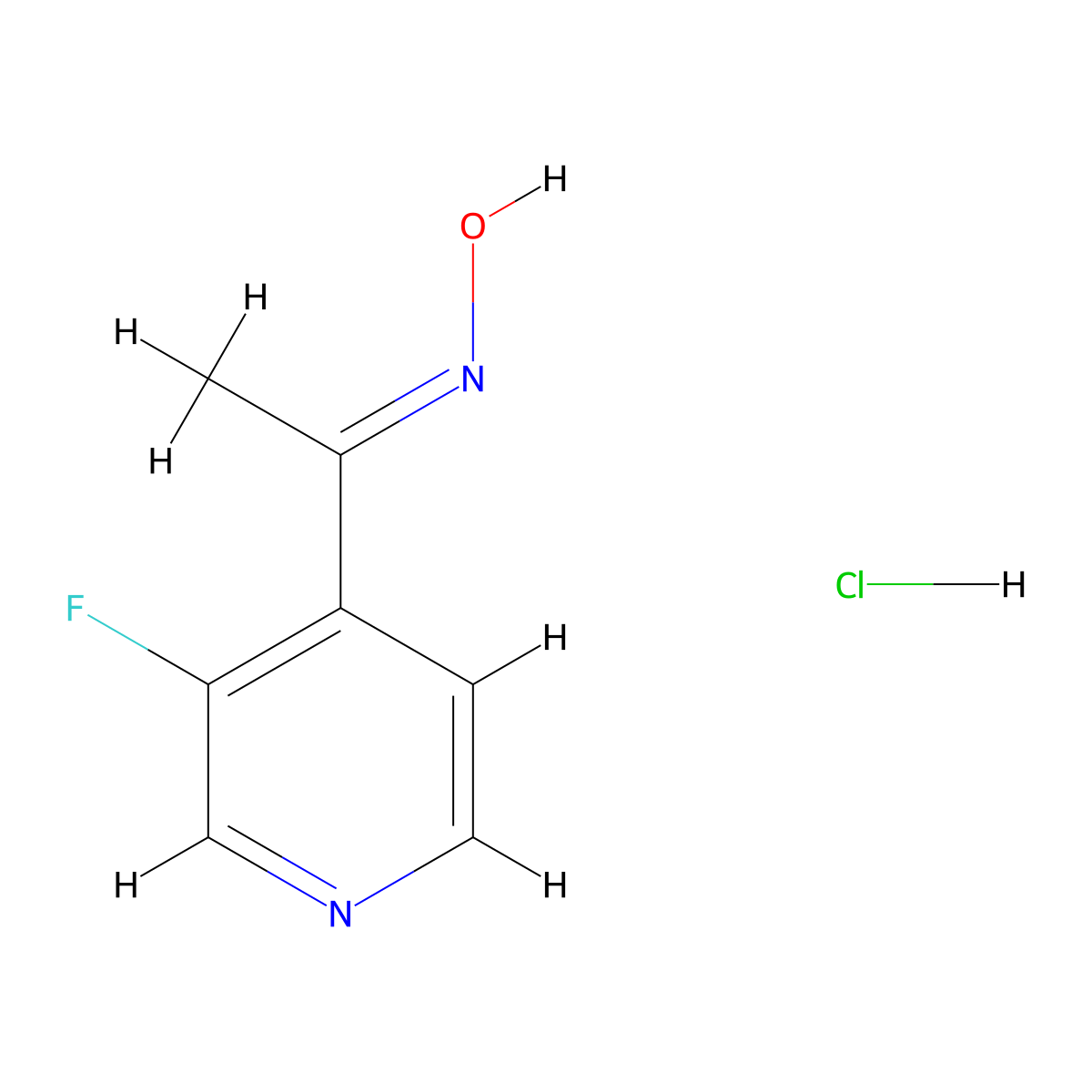 N-[1-(3-Fluoropyridin-4-yl)ethylidene]hydroxylamine hydrochloride molecular structure, CAS 1807939-11-2