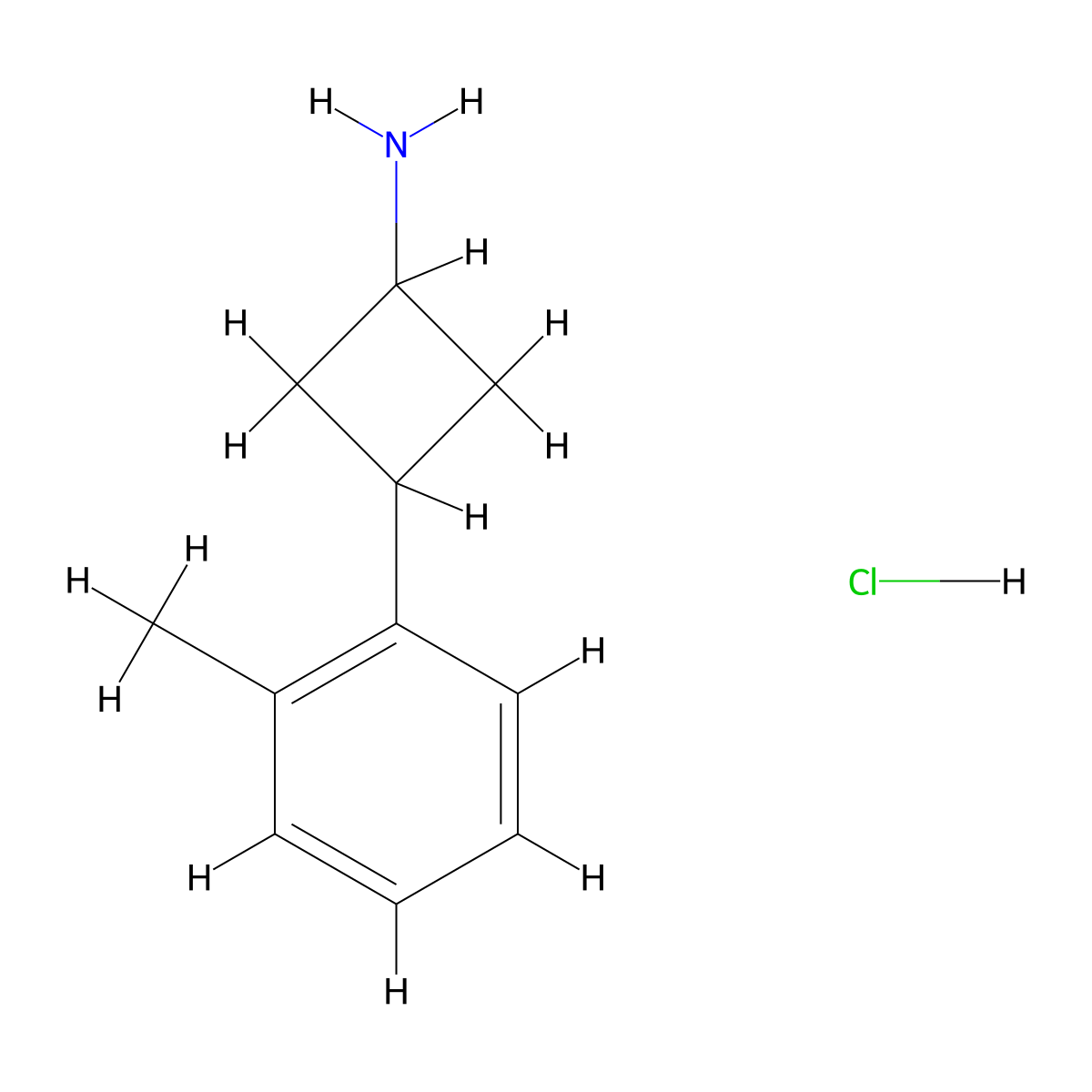 3-(2-Methylphenyl)cyclobutan-1-amine hydrochloride molecular structure, CAS 1807939-26-9