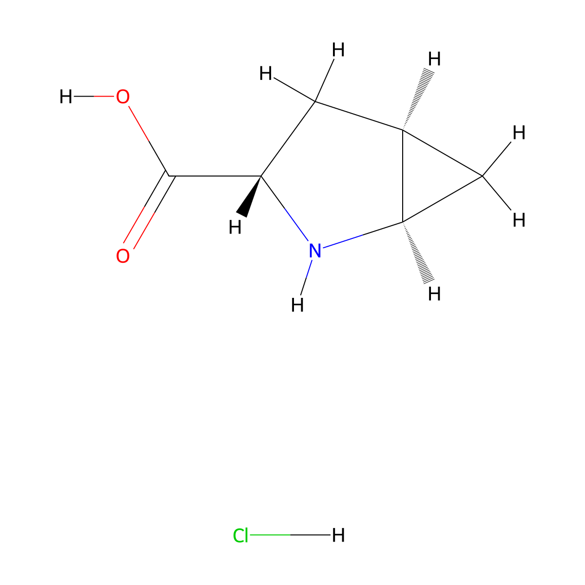 (1R,3S,5R)-2-azabicyclo[3.1.0]hexane-3-carboxylic acid hydrochloride molecular structure, CAS 1807939-32-7