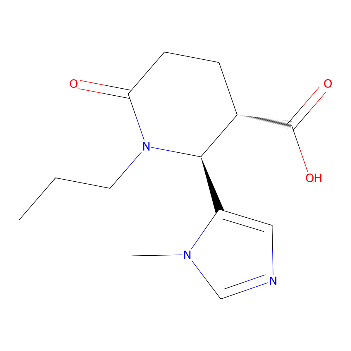 (2S,3S)-2-(3-Methylimidazol-4-yl)-6-oxo-1-propylpiperidine-3-carboxylic acid molecular structure, CAS 1807939-33-8