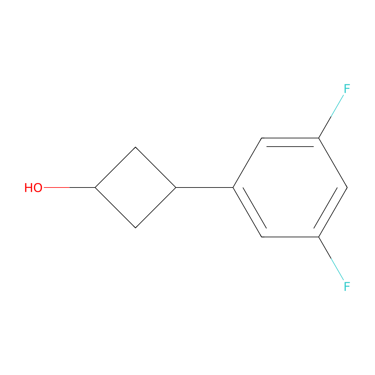 3-(3,5-Difluorophenyl)cyclobutan-1-ol molecular structure, CAS 1807939-36-1