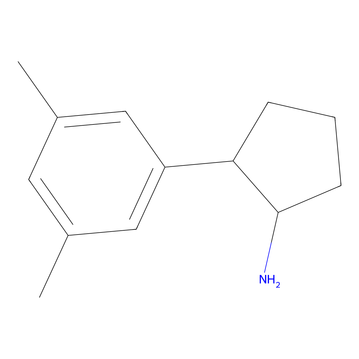(1R,2S)-2-(3,5-dimethylphenyl)cyclopentan-1-amine molecular structure, CAS 1807939-41-8