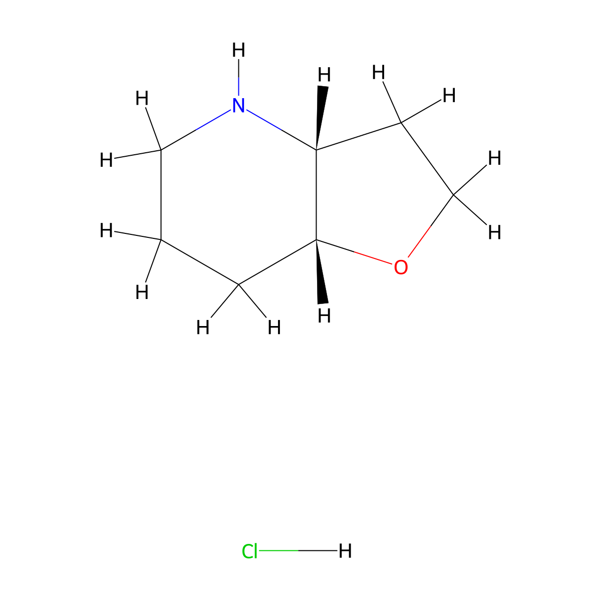 (3aR,7aR)-Octahydrofuro[3,2-b]pyridine hydrochloride molecular structure, CAS 1807939-54-3