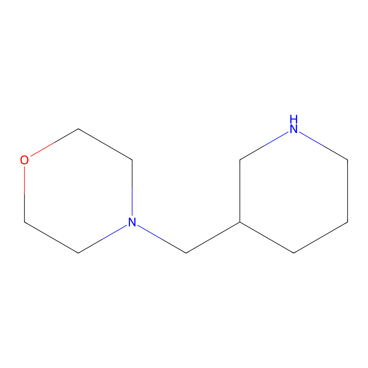 4-(((3R)-piperidin-3-yl)methyl)morpholine molecular structure, CAS 1807939-63-4