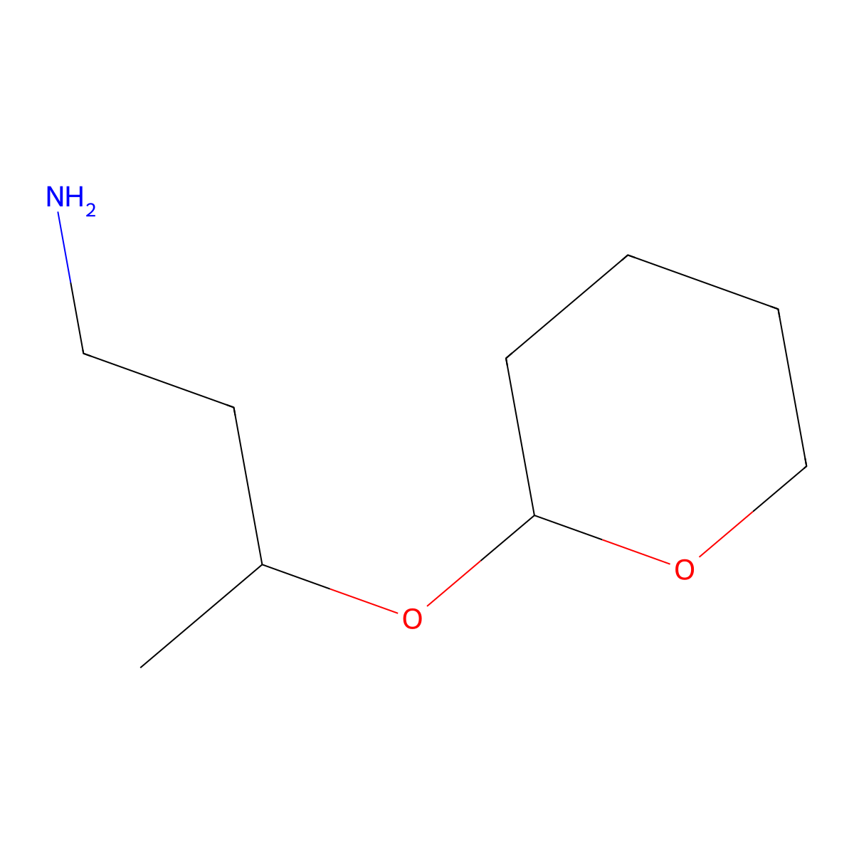 (3S)-3-((Tetrahydro-2H-pyran-2-yl)oxy)butan-1-amine molecular structure, CAS 1807940-19-7