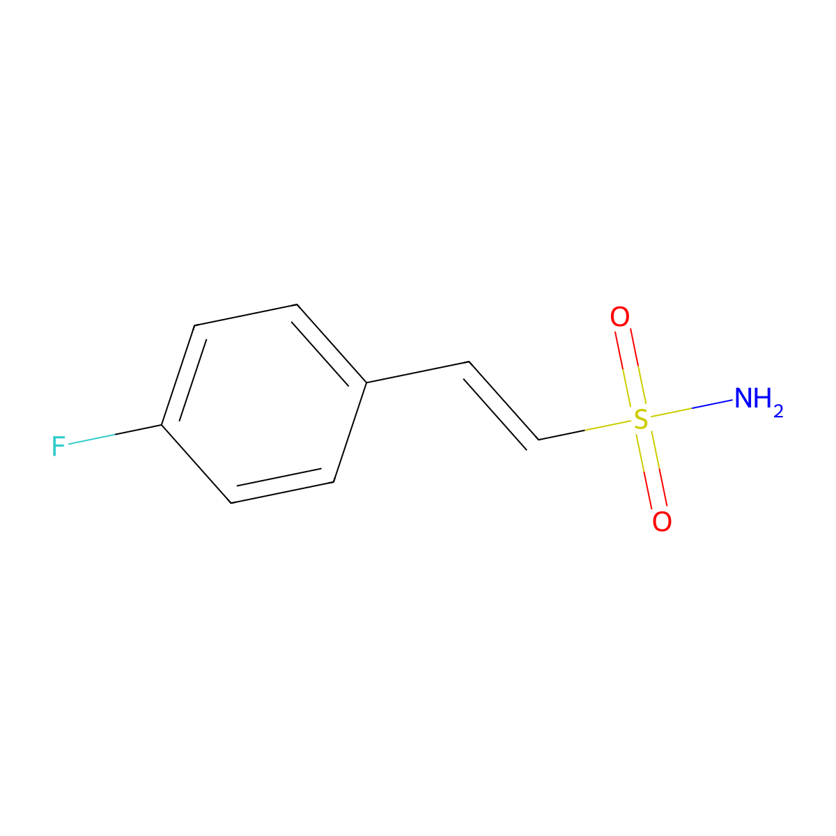 2-(4-Fluorophenyl)ethenesulfonamide molecular structure, CAS 1807940-36-8