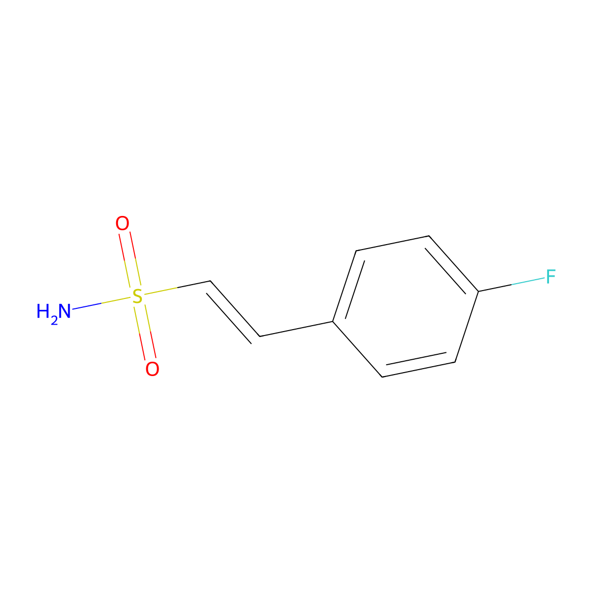 2-(4-Fluorophenyl)ethenesulfonamide molecular structure, CAS 1807940-36-8