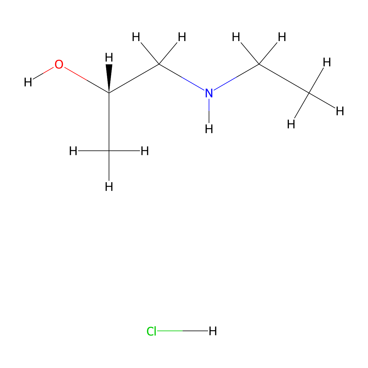 (2S)-1-(ethylamino)propan-2-ol hydrochloride molecular structure, CAS 1807940-46-0