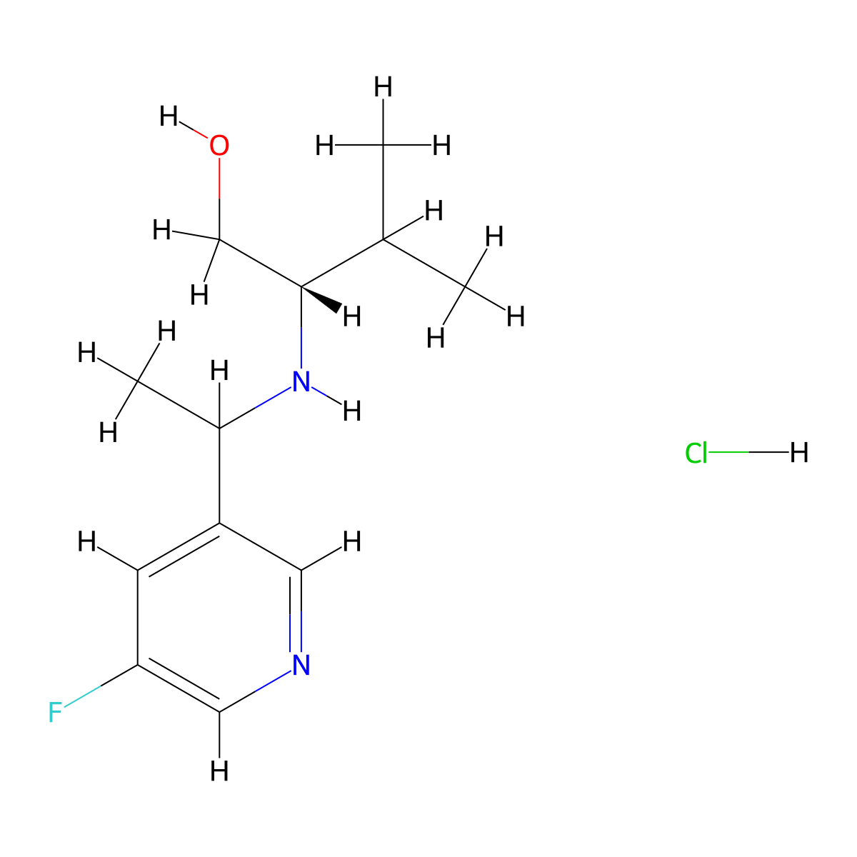 (2S)-2-{[1-(5-fluoropyridin-3-yl)ethyl]amino}-3-methylbutan-1-ol hydrochloride molecular structure, CAS 1807940-91-5