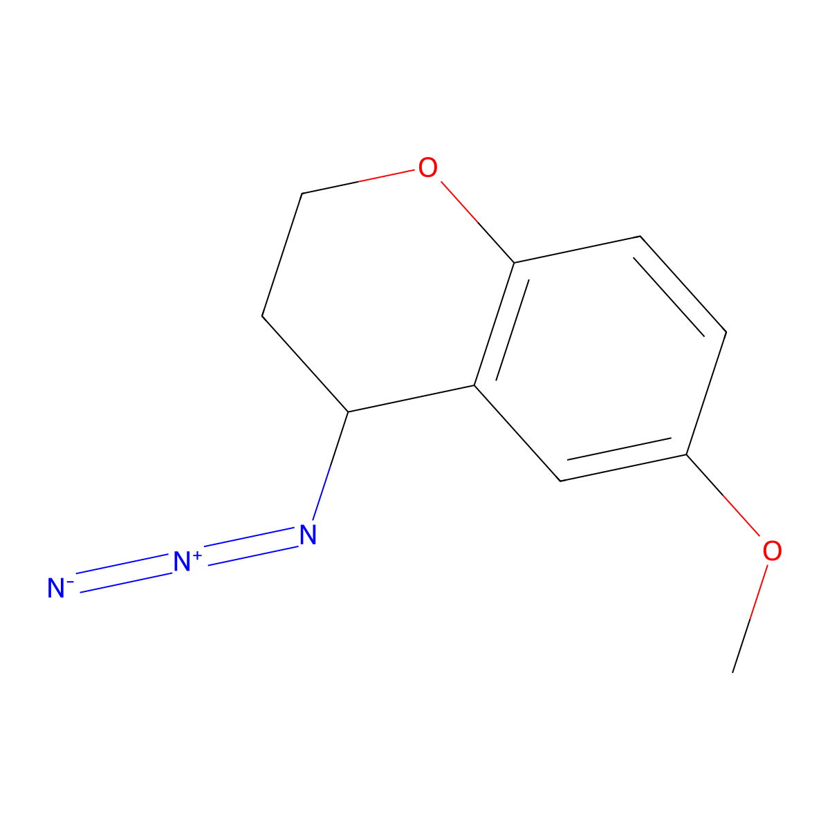 (4R)-4-azido-6-methoxy-3,4-dihydro-2H-1-benzopyran molecular structure, CAS 1807941-08-7