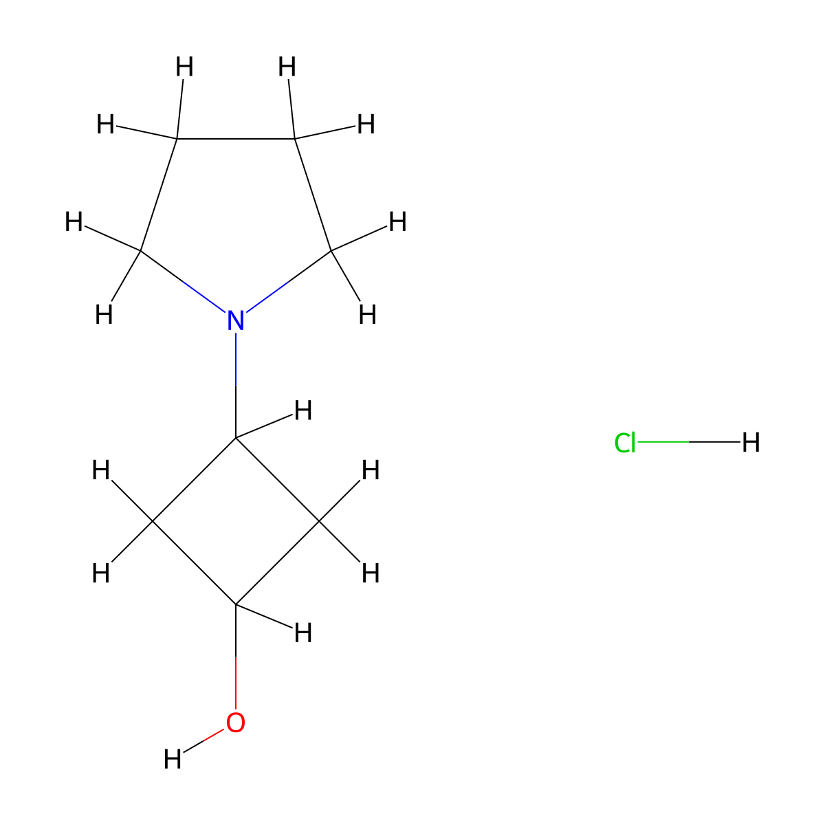3-(Pyrrolidin-1-yl)cyclobutan-1-ol hydrochloride molecular structure, CAS 1807941-15-6