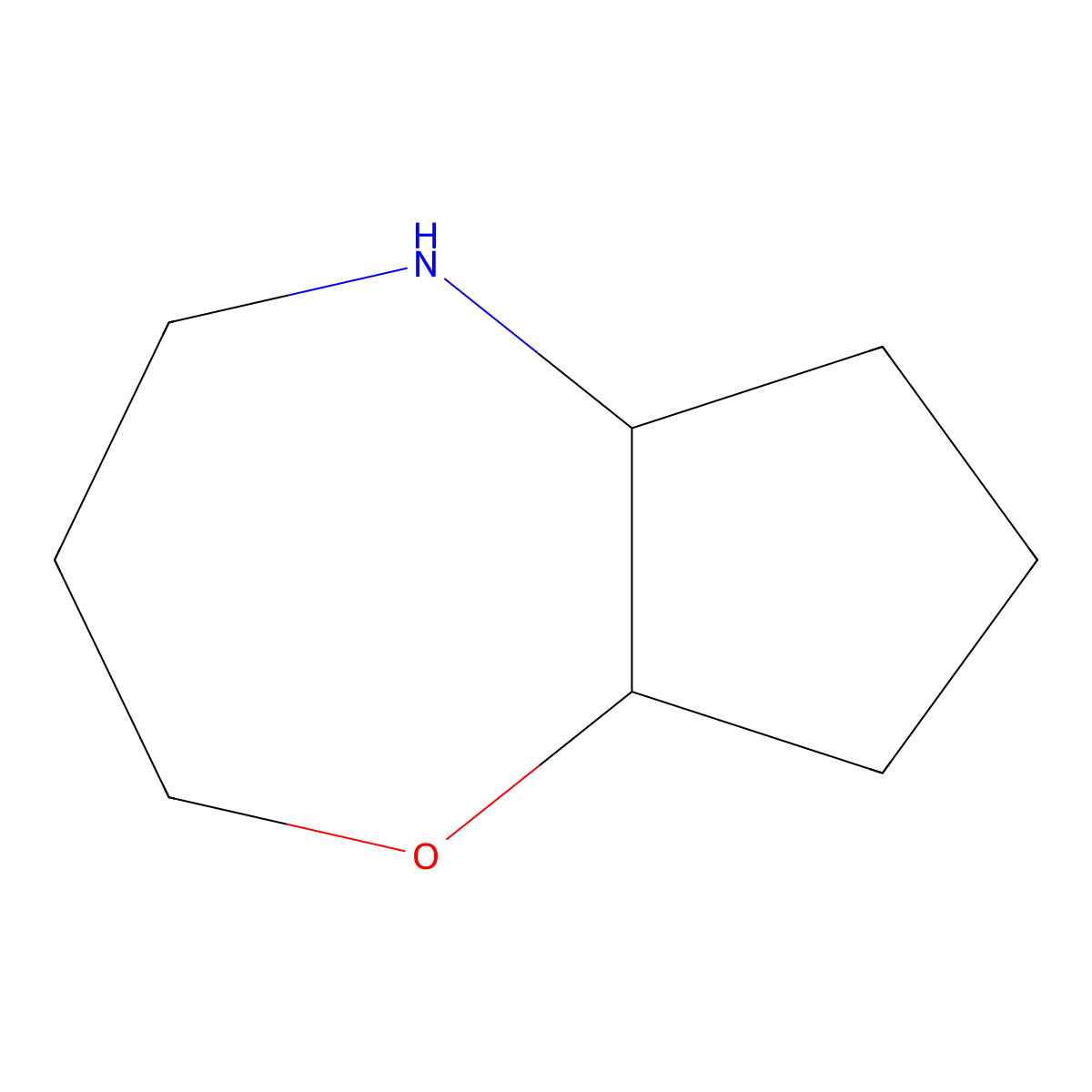 rac-(5aR,8aR)-octahydro-2H-cyclopenta[b][1,4]oxazepine molecular structure, CAS 1807941-34-9