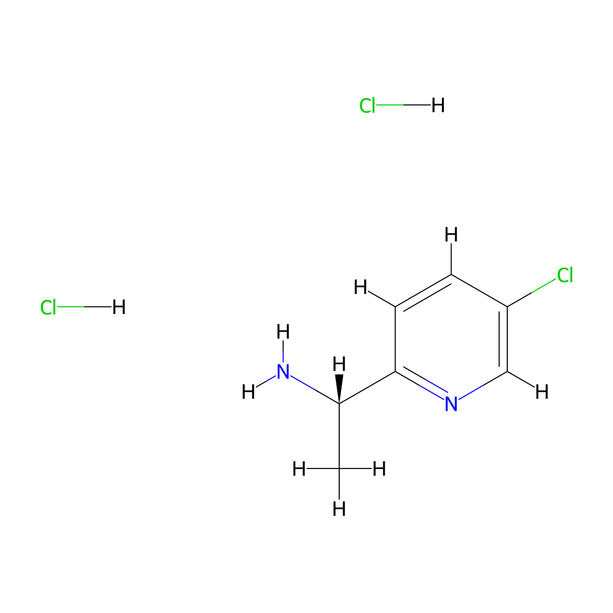 (1S)-1-(5-chloropyridin-2-yl)ethan-1-amine dihydrochloride molecular structure, CAS 1807941-73-6