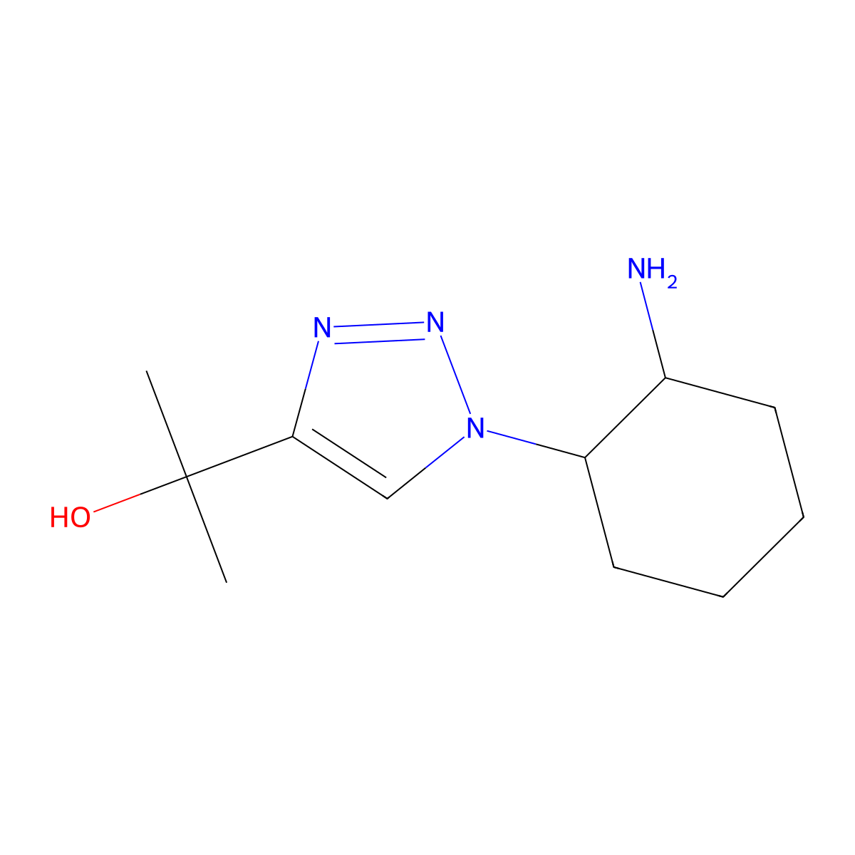 2-(1-((1R,2S)-2-aminocyclohexyl)-1H-1,2,3-triazol-4-yl)propan-2-ol molecular structure, CAS 1807941-82-7