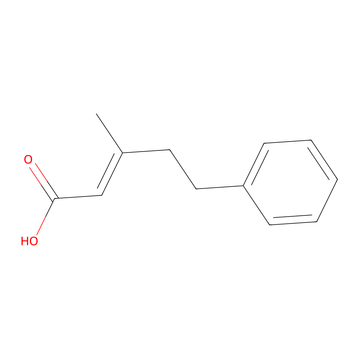 3-Methyl-5-phenylpent-2-enoic acid molecular structure, CAS 1807941-97-4