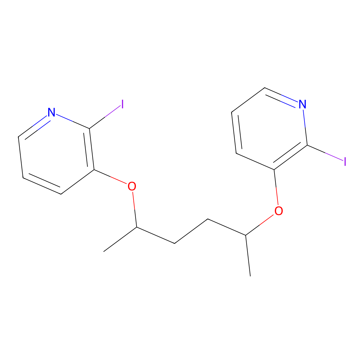 3,3'-(((2S,5S)-Hexane-2,5-diyl)bis(oxy))bis(2-iodopyridine) molecular structure, CAS 1807966-69-3